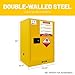 30 Gallon Chemcial Safety Cabinet, 40''x25''x21'' Hazardous Storage Cabinet for Flammable Liquid, Galvanized Steel Flammable Cabinet with Adjustable Shelves, Commercial Industrial Lab Fire Safety