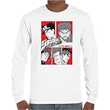 the Fan Tee Camiseta de Adulto de Manga Larga de Hombre Dibujos Animados Jojo’s Bizarre  Poses, Ora,MUDA, Adventure Joestar, Los Stands 003 M