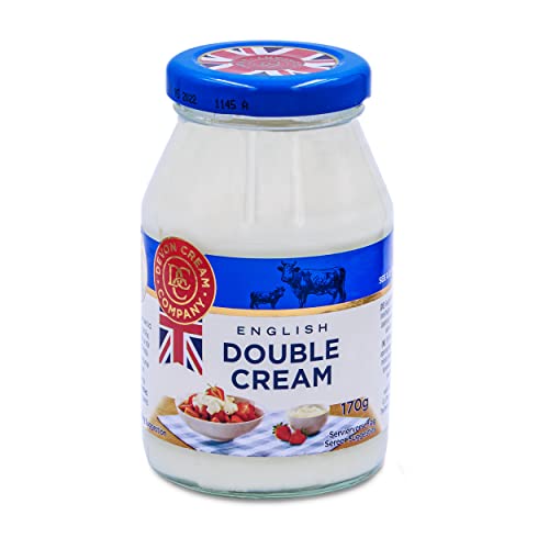 Food-United CREME DOUBLE 3x170g im Glass english devon double-Cream Schlagcreme & Creme-Fraiche Ersatz passt zu Scones Früchtekuchen Waffeln Saucen & Pasta