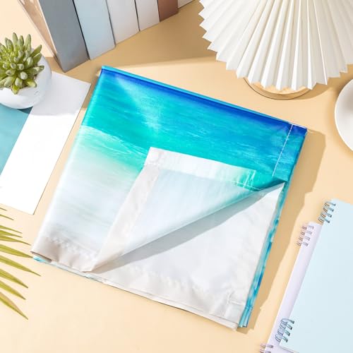 Image of Hortsun 4 Pack 4 x 2 Feet Fluorescent Light Covers, Magnetic Light Filters for Classroom Ceiling, Decorative Lights Shade for Office Home Hospital(Beach in Sunny Day)