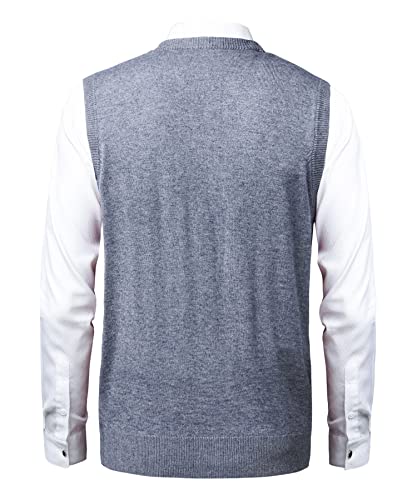 Mens Knitted Sweater Vest Full Front Button Closure Classic V-Neck Wool Sleeveless Cardigan Gentleman Knitwear Winter2
