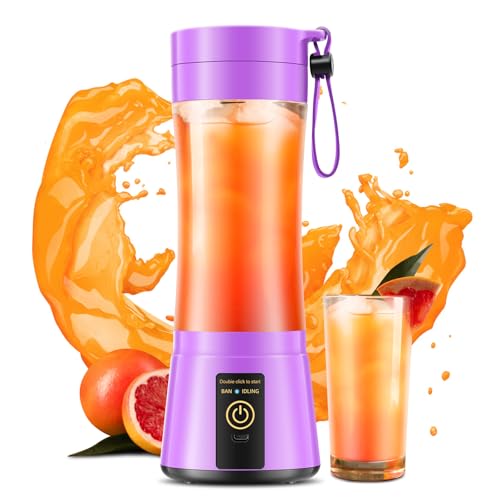 Image of Cordless Portable Personal Blender - Mini Blender Make Smoothies | 380ml BPA-Free Small Blender, 6 Steel Blades, Quick Blend, Personal Size, Easy Clean, Leak-Proof, Suit in Sports /Office /Gym