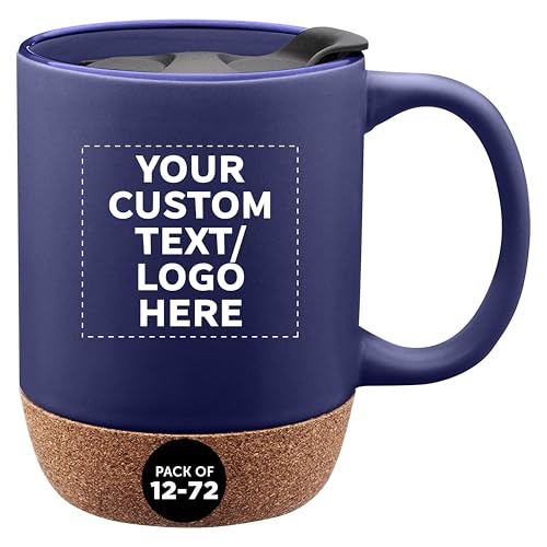 Custom Barista Ceramic Mugs with Cork Bottom 13 oz