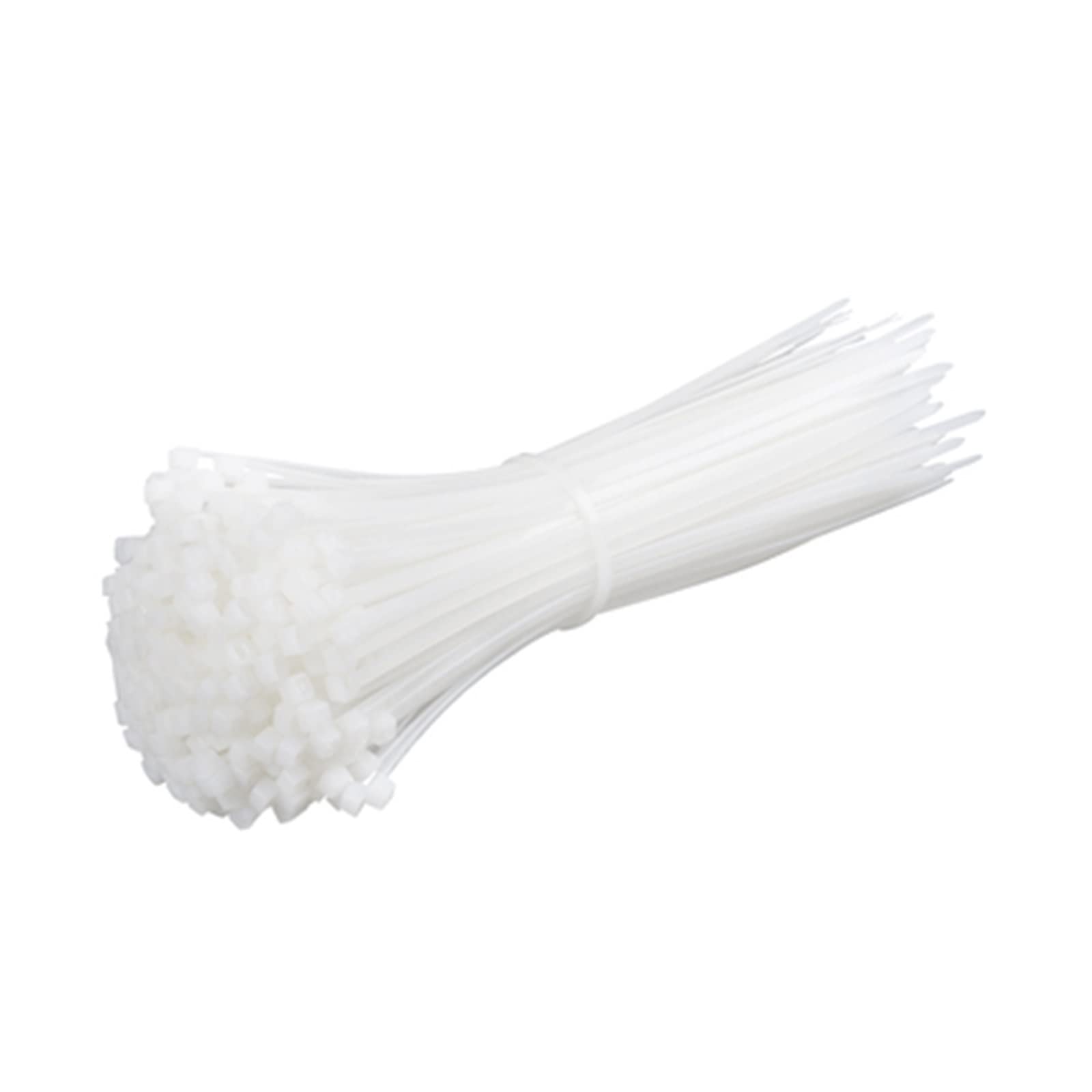 Nylon Zip Ties, Self-Locking Nylon Cable Ties 100pcs Multicolor 1.9mm x 100mm(White)