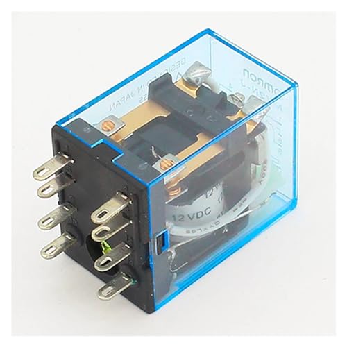 Relé micro minirelé DPDT MY2NJ 12VDC con soporte de base de uso general de 8 pines 4