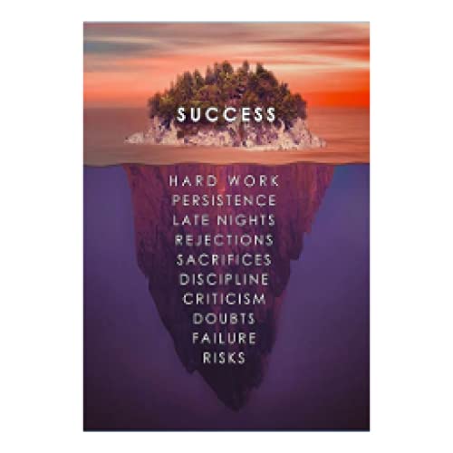 Tableau Iceberg de Succès toile decorative moderne 60x90cm poster motivation bureau
