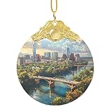 Structure du pendentif : chaque colis est livré avec 1 pendentif rond imprimé Austin Texas, 1 anneau en métal et une corde élastique (environ 25 cm), ce qui le rend facile à accrocher et polyvalent pour diverses configurations de décoration.