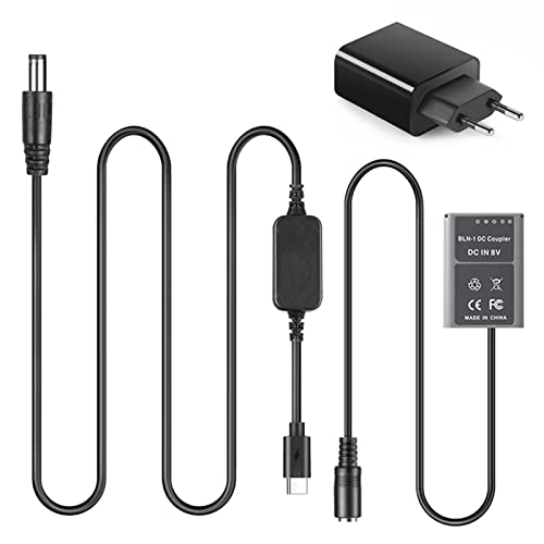 Kit de Adaptadores PD de Batería Virtual PS BLN1 para Cable USB Tipo   C BLN 1 DC Coupler para Olympus OM D E M5 II 2 E M1 Pen E P5