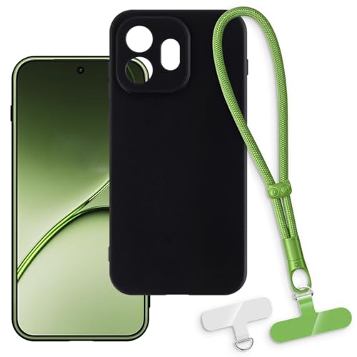 OAGELIM 2-in-1�ی�P�[�X�ƃ��X�g�X�g���b�v OnePlus 15T 5G �Ƃ̌݊������� ���O���\�ȃ��j���[�h�t���d�b�J�o�[�A����~�ߕ����h�~�O���b�v�n���h�� (�u���b�N + �O���[��)