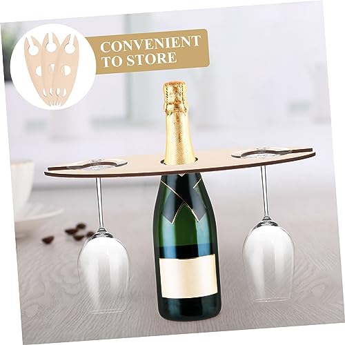 Soporte de vino de madera 3 piezas para  botellas miniatura 5