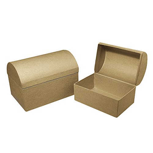 Rayher - RAYHER HOBBY Rayher Pappmaché Box, 18 x12 x12,5 cm, Pappmaché-Truhe mit Deckel, FSC zertifiziert, Schatztruhe zum Gestalten und Dekorieren, 71752000, Rot