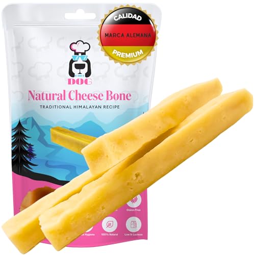 Huesos para Masticar Hechos de Queso • Sin aditivos • Placer de masticación prolongado • Saludable • Inodoro • Apto para Todas Las Razas de Perros (Talla S)