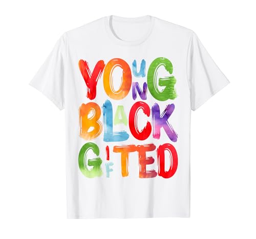 Jóvenes Negros Dotados Hombres Mujeres Niños Mes de la Historia Negra Camiseta