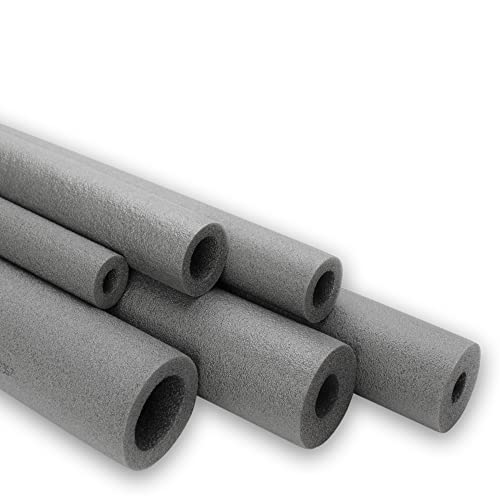 10 m Rohrisolierung (Stangenlänge 1 m) GRAU Basic Isolierschlauch Heizung Sanitär PE Isolierung Made in EU - 22 x 9 mm (Rohr Ø x Isolierstärke)