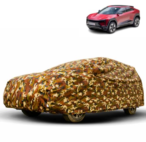 Image of Water Proof Car Body Cover Compatible for Mahindra BE 6. | Dust Proof, Heat Resistant | Ultra Surface Body Protection - (Military Jungle Print)