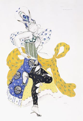 Pintura en lienzo vintage de alta calidad sobre Madame Trouchanova por Leon Bakst
