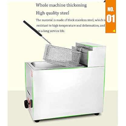 SHENGSHIYU 6l/12l Großraum-gasfritteuse, Haushalt, Gewerbliche EIN-/zweizylinder-Edelstahl-fritteuse Für Pommes Frites, Mit Korb Und Deckel,Two-cylinderfryer – Bild 4