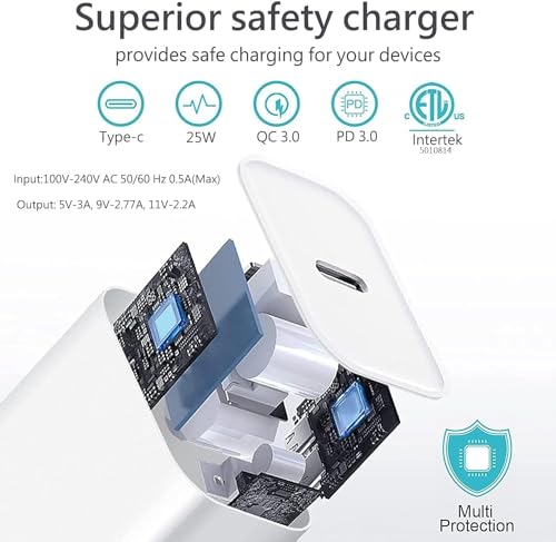 Image of 20W Type-C Charger Adapter Compatible with iPhone 16 /16 Pro /16 Pro Max / 15 /15Pro / 14 /14Plus /14Pro /14ProMax / 13 /13Pro / 12 /12Pro /11 / X /Xr /SE (1 Year Warranty)