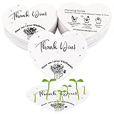 50 Plantable Seed Paper Hearts with Wildflower Seeds- A Thank You Card That Grows | A Memorable Gift Tag That Keeps Giving | 2.5in x 2in Thank You Note for Bridal Shower, Weddings, Holidays, and for Small Business Thank You Cards