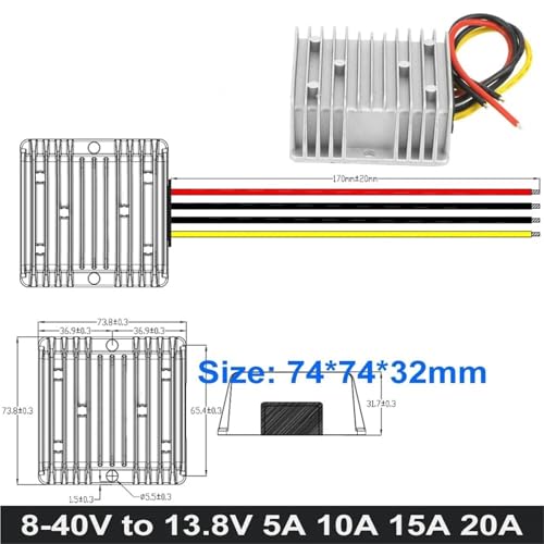 Convertisseur de CC 8-40 V à 13,8 V 20A Régulateur tension - 3