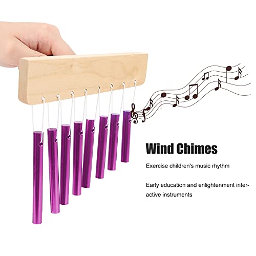 8-Tone Chimes, Wind Chimes Percussie Instrumenten Aluminium voor Peuterspeeltjes voor Kinderen (Paars) - Image 6