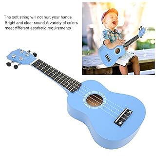 Ukulélé clair – Kit de démarrage pour ukulélé clair – Avec chiffon de nettoyage – Pour salle de concert (bleu) - Les Beatles, Paul McCartney, John Lennon, RIngo Starr, George Harrison Ukulélé clair - Kit de démarrage pour ukulélé clair - Avec chiffon de nettoyage - Pour salle de concert (bleu) – Image 2