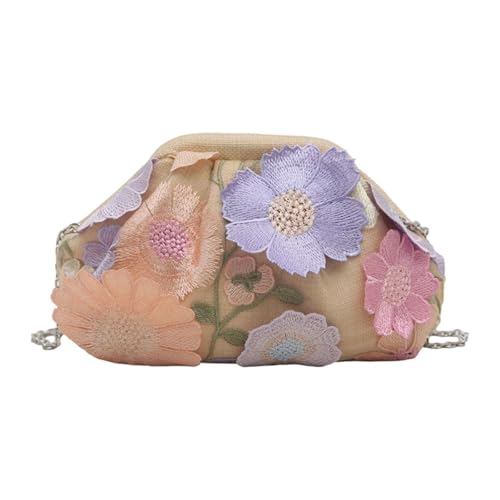 Pochette pour femme au motif floral raffiné et finitions soignées