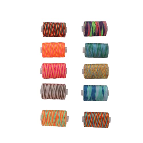 Hilo para máquina de bordar SUNGOOYUE 402 poliéster multicolor variegado 10 piezas miniatura 6