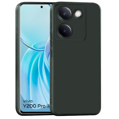 Image of Back Cover for Vivo Y200 Pro 5G / Y300 Plus 5G | Full Camera Protection | Premium Liquid Silicon Case | Flexible Bumper Case for Vivo Y200 Pro 5G / Y300 Plus 5G (Military Green)