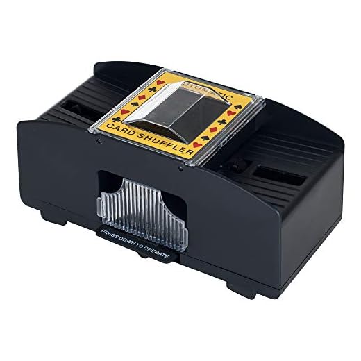Trademark Poker Texas Holdem Card Shuffler, Black, 1-2 Decks