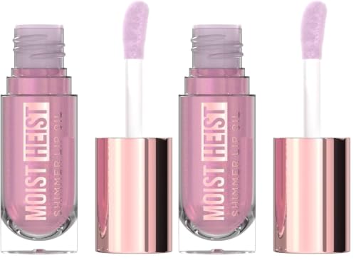 Image of Swiss Beauty Moist Heist Shimmer Lip Oil | Luminous Shine | Hydrating | Lightweight | Shade- 2. Pink Flicker, 4.8g (Pack of 2)
