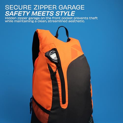 Image of Nivia Conviction 2.0 Sports Backpack For Men And Women, 25L Lightweight Gym And Training Bag With 15-Inch Laptop Compartment, Padded Straps, Quick Access Pocket, Side Bottle Holder (Black /Orange)