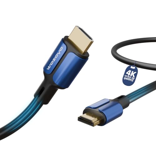 Image of HDMI Cable V2.0 with Ethernet, Ultra HD 3D /4K@60Hz, 1 Meter, 18Gbps transmission Speed, HDR, Dolby Atmos, Compatible with all HDMI Devices Laptop Desktop TV Set-top Box Gaming Console