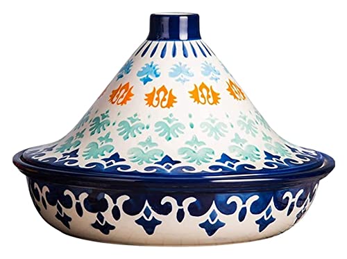 Natural Tagine Casserole Pot Cooking Pot Hand Painted Taginecooking Pot For Cooking And Stew Casserole Slow Cooker Compatible 25Cm 22.5.29 #TOP3