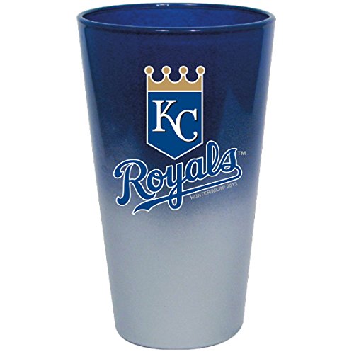 Hunter Manufacturing MLB Kansas City Royals Chrome Mixing Glass, 17 oz, Blue