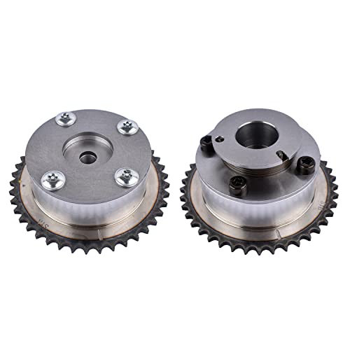 FIWARY Intake & Exhaust CVVT Timing Camshaft Phaser Gear Set Fits for 2014-2019 Hyundai Elantra/Kia Forte 2.0L Theta II G4NC Engine Direct OE Replacement 24350-2E201 24370-2E200