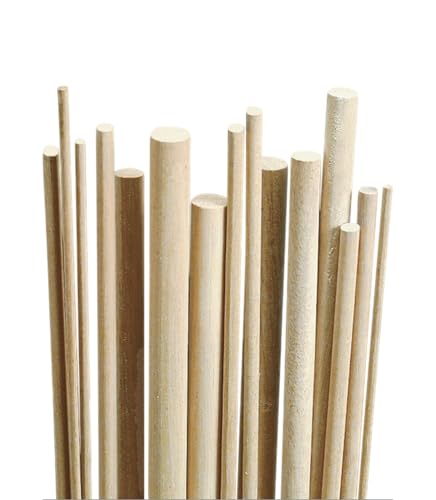 Creativity Street Natural Wood Dowels, 36 Inches, Assorted Set of 111