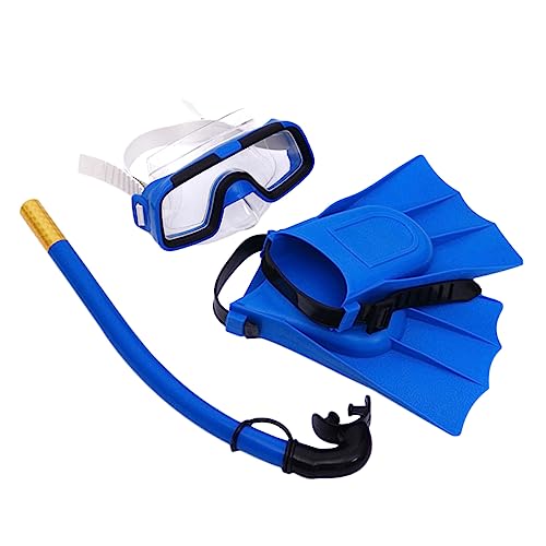 Mikinona Snorkeling Set with Diving Mask Silicone Swim Goggles and Fins for Outdoor Underwater Gear
