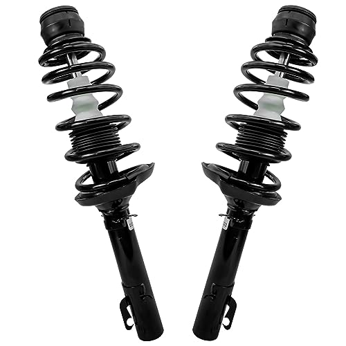 Image of Detroit Axle - 14pc Suspension Kit for 1999-2005 Volkswagen Jetta Golf 1998-2006 Beetle, 2 Ready Struts 2 Lower Control Arms 2 Ball Joints 4 Inner & Outer Tie Rods 2 Sway Bars 2 Boots Replacement