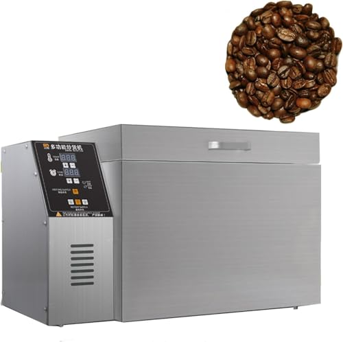 QUSYZD Tostatrice per Chicchi di caffè, tostatrice per Noci, Macchina elettrica per tostare Noci in Acciaio Inossidabile, Macchina per tostare con Riscaldamento Elettrico e Timer, 20,2000g