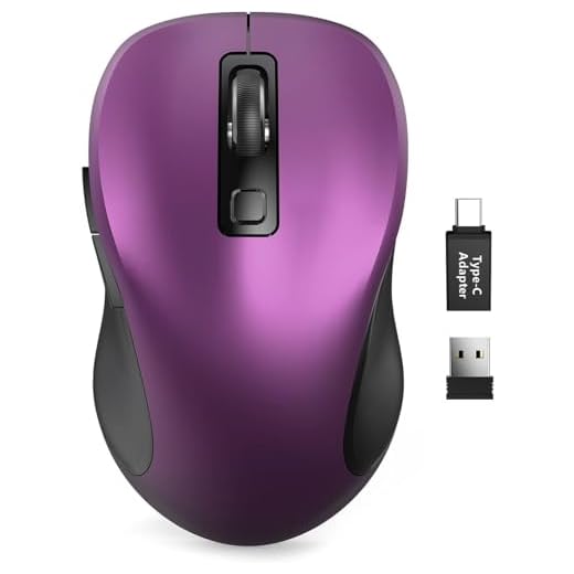 Trueque Wireless Mouse for Laptop, 2.4GHz Ergonomic Computer Mouse with Back & Forward Buttons, 3-Level DPI, 6 Buttons, Optical USB Cordless Mice for Windows Chromebook MacBook PC
