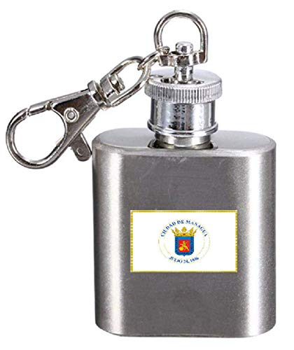 Flachmann Schlüsselanhänger Gravur Managua City Nicaragua Flagge