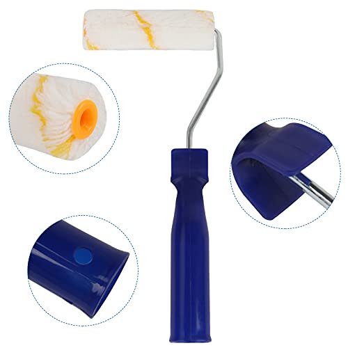 Paint Roller Kit, 4”Wall Painting Roller Tools Set Small Painting Supplies, Paint Frame & Tray, 10 Roller Covers, Paint Brushes Painting Kit For House Painting Indoor Outdoor Painting 14Piece #TOP5