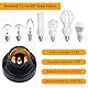 BEELUKY Lampenfassung E27 8 Stück Universal E27 Fassung zum Anschrauben Glühbirnen Fassung Flach Adapter für LED-Lampen Schwarz