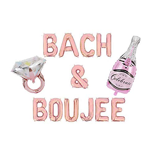 Bach & Boujee Balloons Banner Bachelorette Party Decor Bach Party Decorations Bride and Boujee Banner Bachelorette Decor Rose Gold Balloon