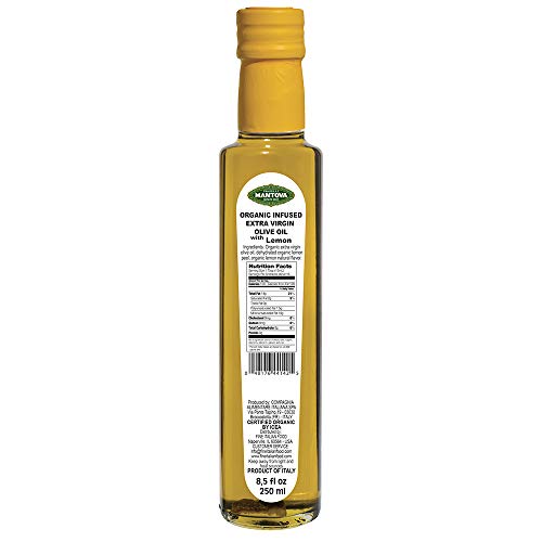 Mantova Organic Flavored Extra Virgin Olive Oil,Basil,Garlic,Lemon,Chili.8.5 Oz Each. 100% Italian Extra Virgin Olive Oil Blends With Herbs, Spices And Other Natural Flavors. #TOP3