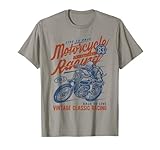 Retro Vintage Style Motorcycle Racing Distressed Design T-Shirt