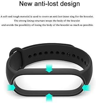 PIXESTT 8 PCS Straps for Mi Band 5/Amazfit Band 5, Smartwatch Strap Anti-Lost Silicone Designed Accessories Adjustable Wristband for Xiaomi Mi Band 5 ...