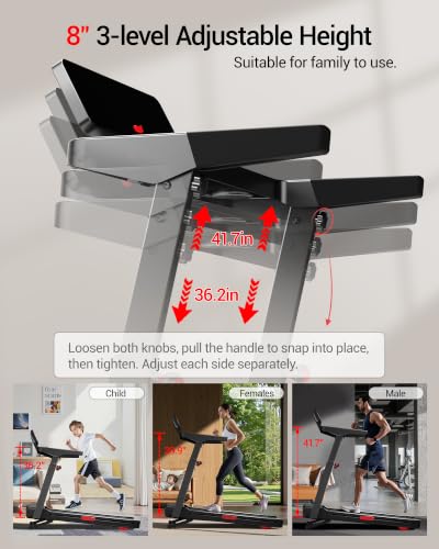 Image of UMAY Fitness 20% Treadmill with Auto Incline, Running Foldable Treadmills