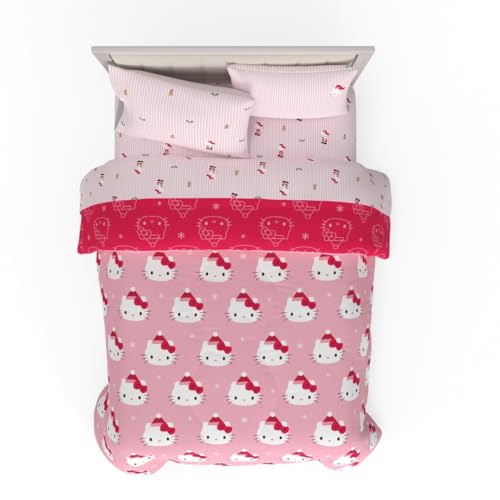 Sanrio Hello Kitty Holiday & Christmas Bedding Soft Comforter and Sheet Set with Sham, 7 Piece Full Size (Officially Licensed Product) By Franco by Franco - Used condition - US$66.72